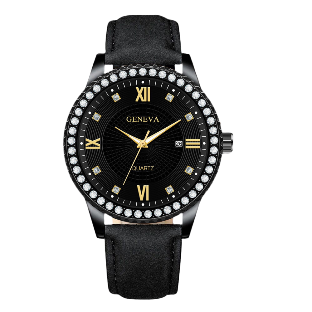Watch Men's Steel Band Watch Fashion Calendar Quartz Strap Watch