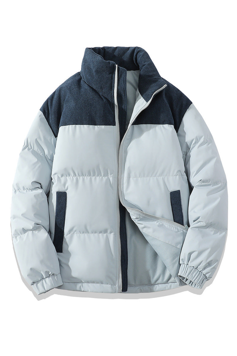 Sixmilude Winter Contrast-colored Coat Cotton Padded Jacket Unisex