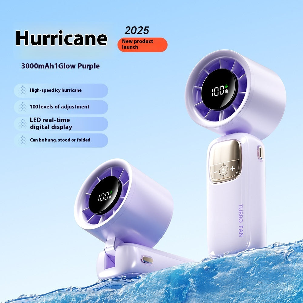Refrigeration High-speed Handheld Fan Usb Outdoor Portable Folding Mini Fan