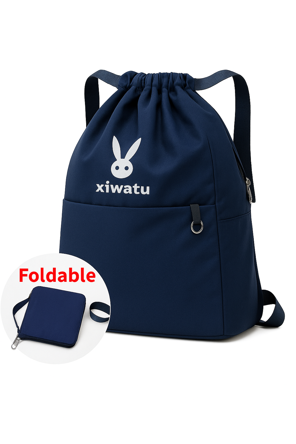 Portable Folding Backpack Sports Fitness Drawstring Leisure Beam