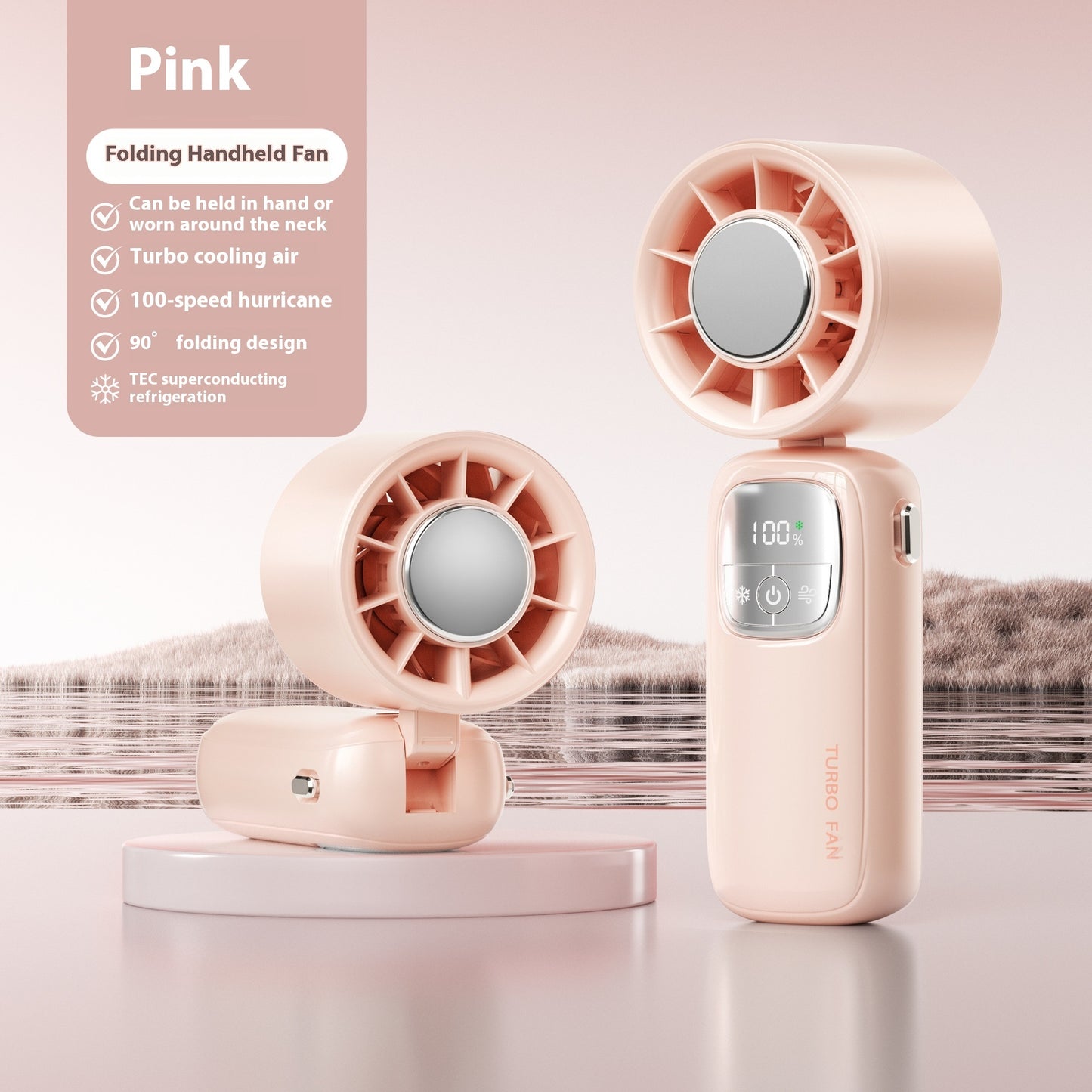 Refrigeration High-speed Handheld Fan Usb Outdoor Portable Folding Mini Fan