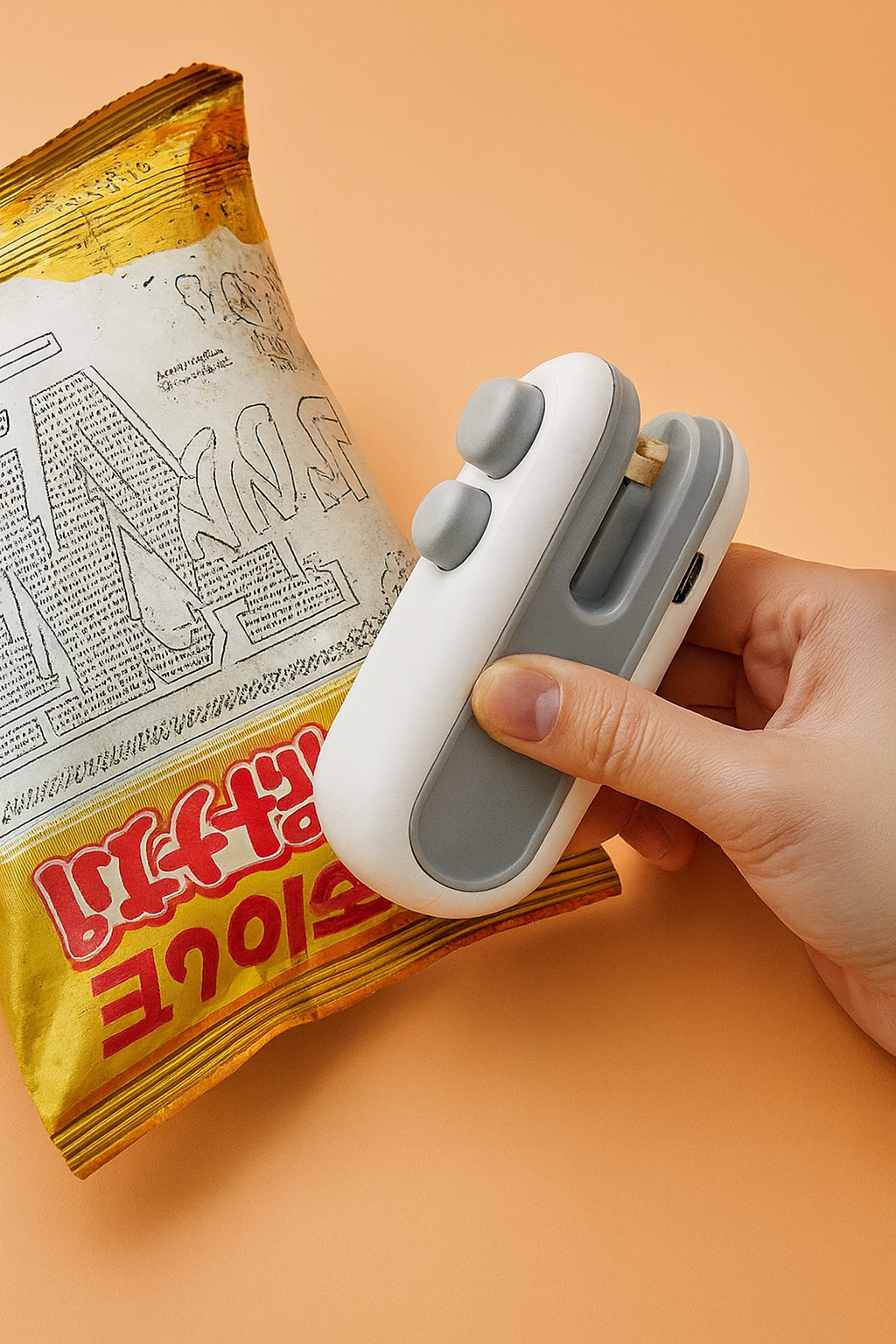 Chip Bag Sea Sealing Machine Handheld Sealer Portable Sealer USB Rechargeable For Food Storage Clip Bag Kitchen Gadgets