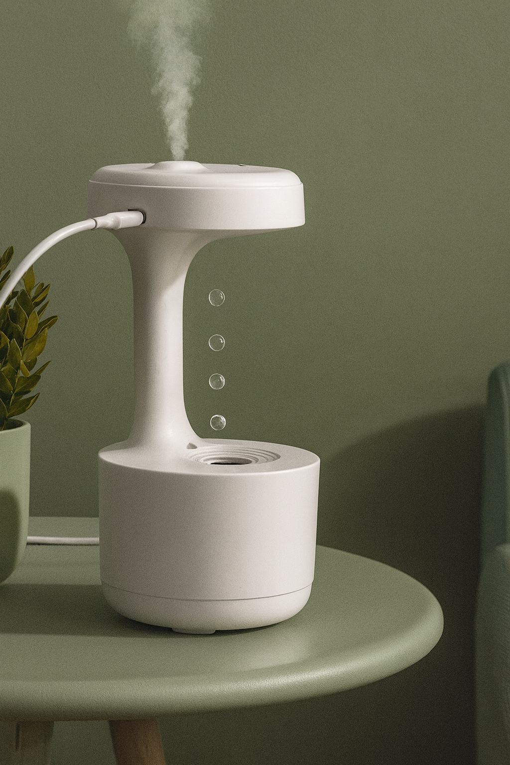 Bedroom Anti-Gravity Humidifier With Clock Water Drop Backflow Aroma Diffuser Large Capacity Office Bedroom Mute Heavy Fog Household Sprayer