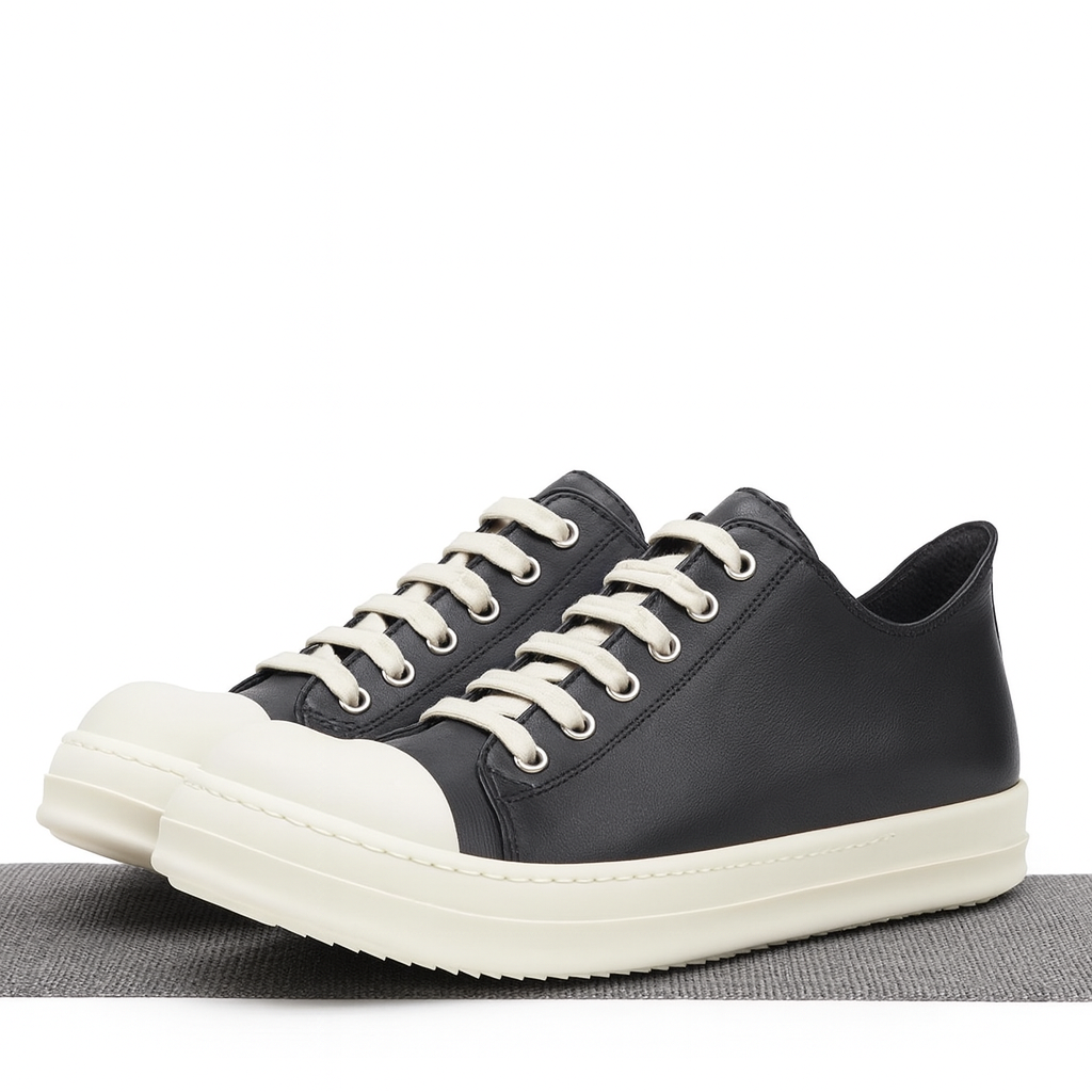 Men's Low Top Sneakers Leather Casual