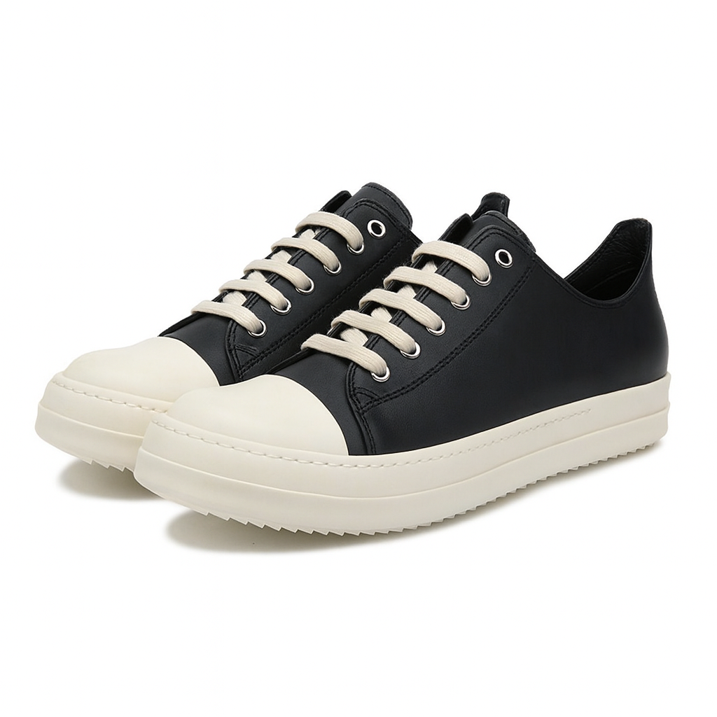 Men's Low Top Sneakers Leather Casual