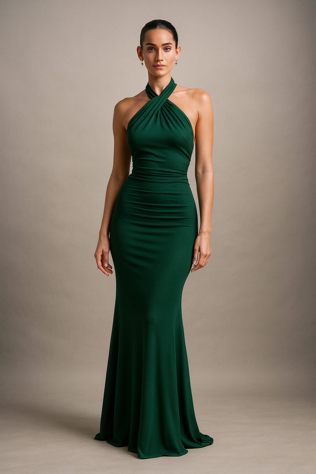 Ins Bodycon Halter Dress Sexy Backless Slim Fit Waist Slimming Maxi Dresses Prom Party Club Clothing For Women