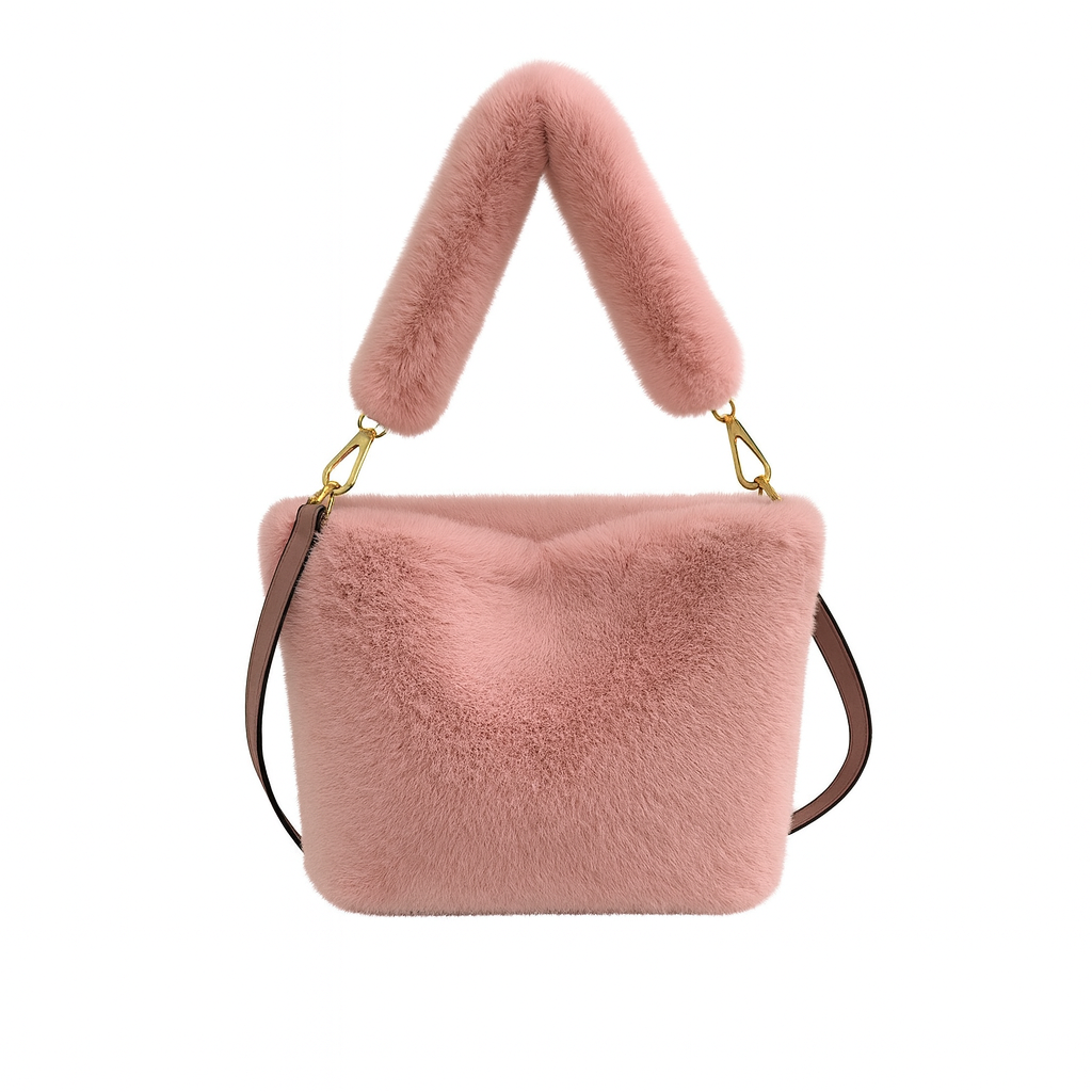 Faux Fur Rabbit Plush Shoulder Crossbody Bag