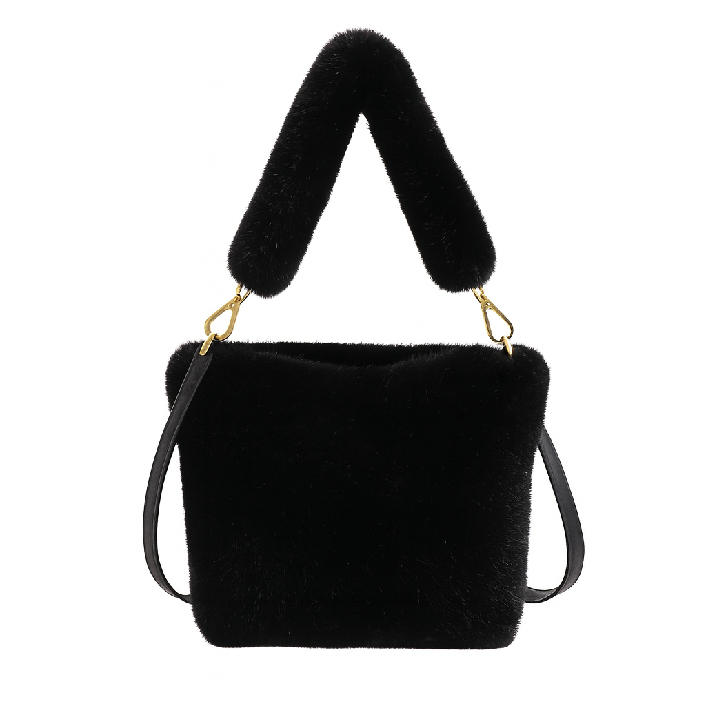 Faux Fur Rabbit Plush Shoulder Crossbody Bag