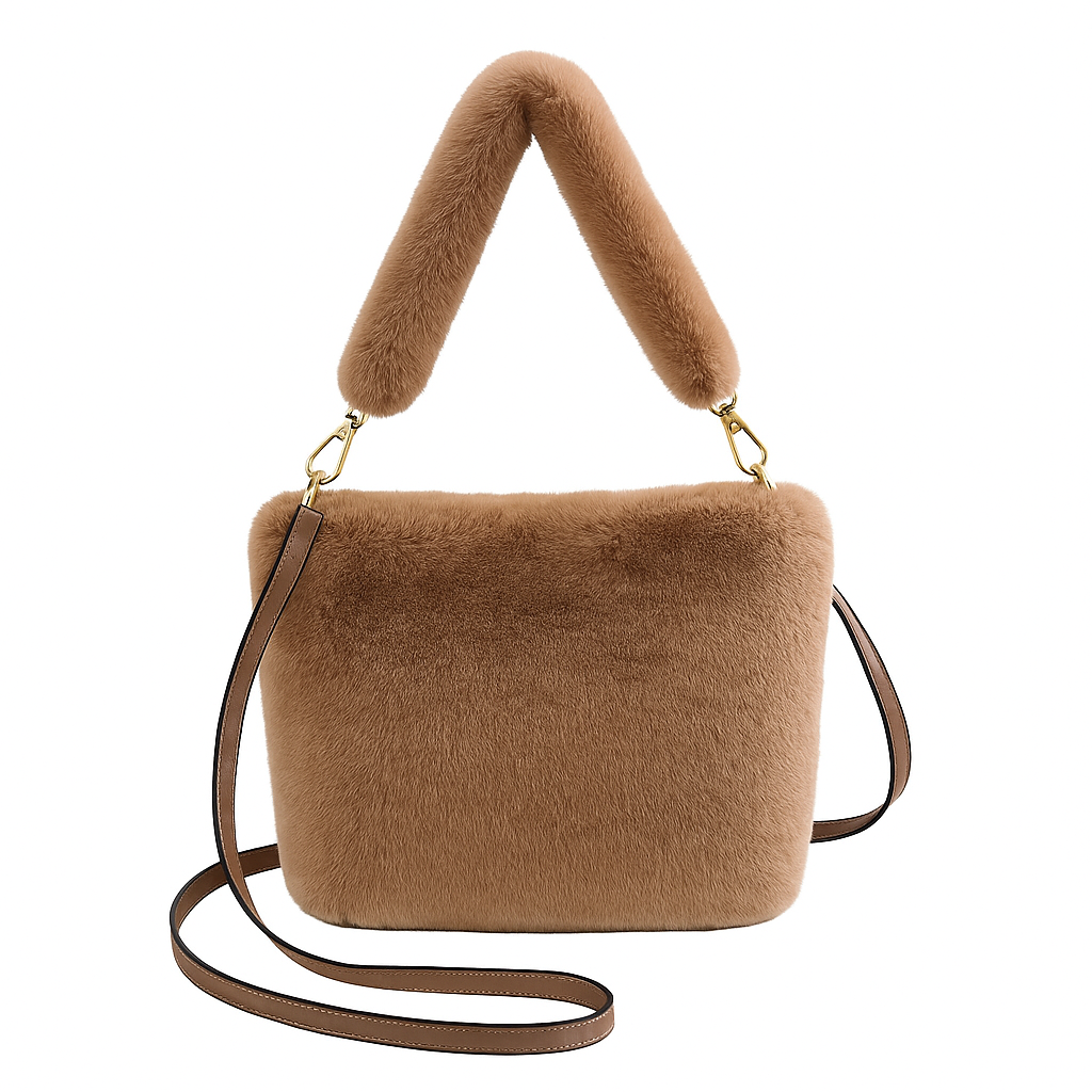 Faux Fur Rabbit Plush Shoulder Crossbody Bag