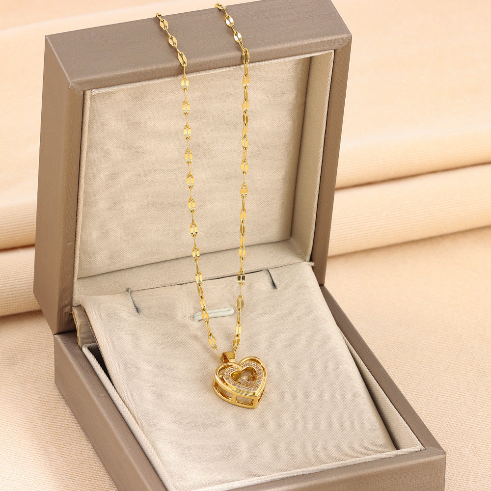Sixmilude Double-layer Love Necklace