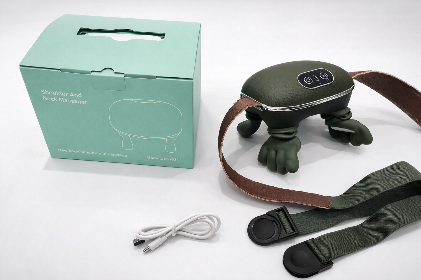 Wireless Neck & Shoulder Massager (Deep Kneading + Heat)