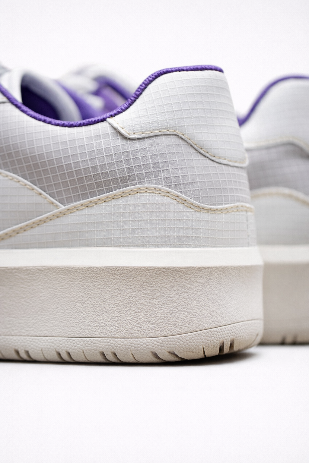 Elevated Street Platform Sneakers — White/Purple