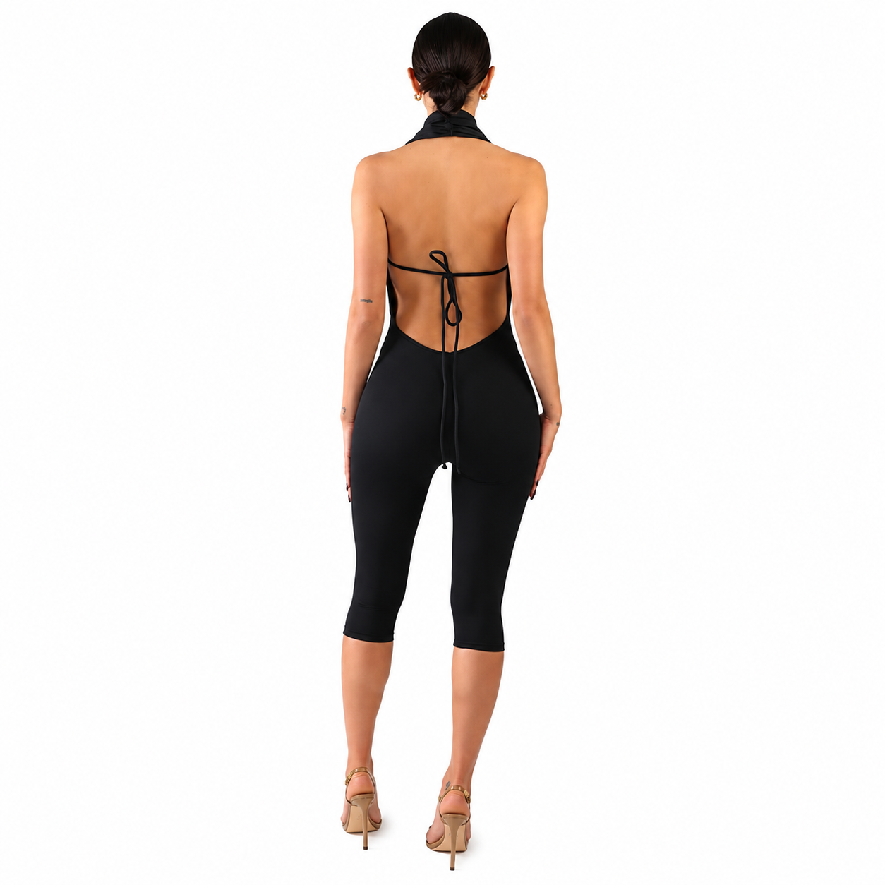 Luna Backless Capri Jumpsuit