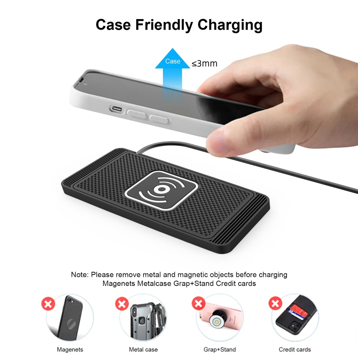 Intelligent Automatic Induction Wireless Charger for car 15W