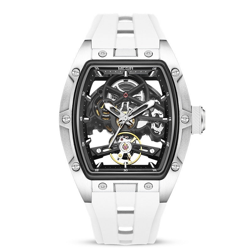 Sixmilude Men’s Skeleton Mechanical Watch – Luxury Hollow Automatic Wristwatch