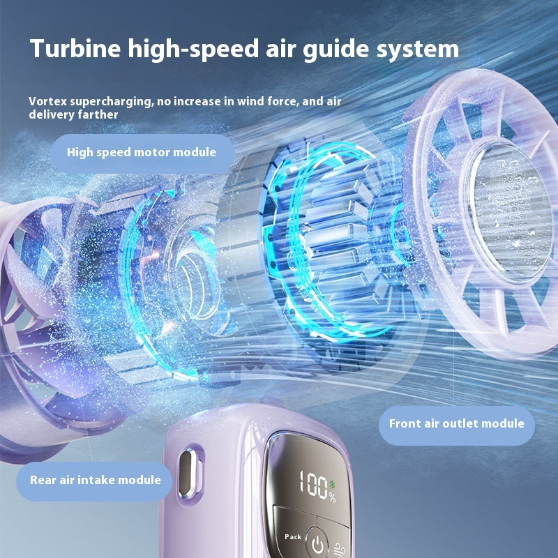 Refrigeration High-speed Handheld Fan Usb Outdoor Portable Folding Mini Fan