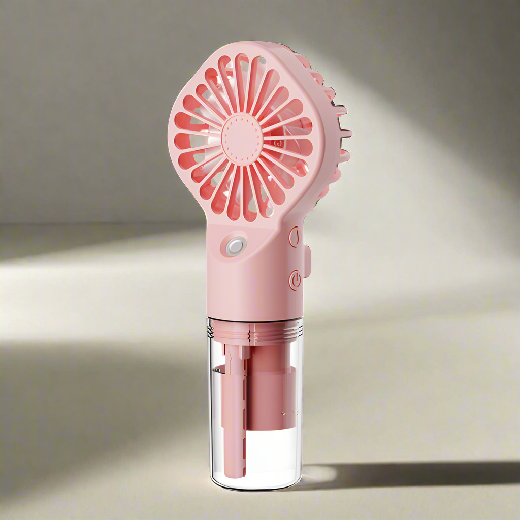 Portable Handheld Spray Fan 4-Speed Water Spray Mist Fan Summer Cooling Artifact USB Charging Summer Supplies Outdoor Mini Fan