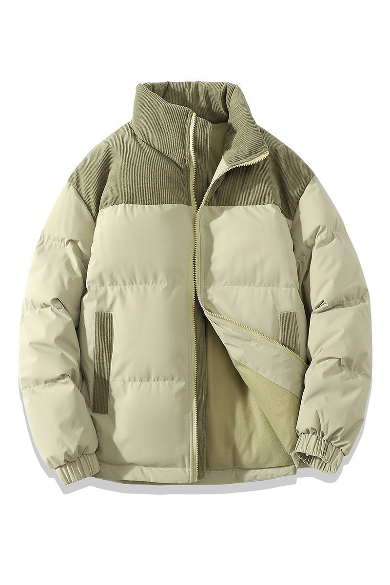 Sixmilude Winter Contrast-colored Coat Cotton Padded Jacket Unisex