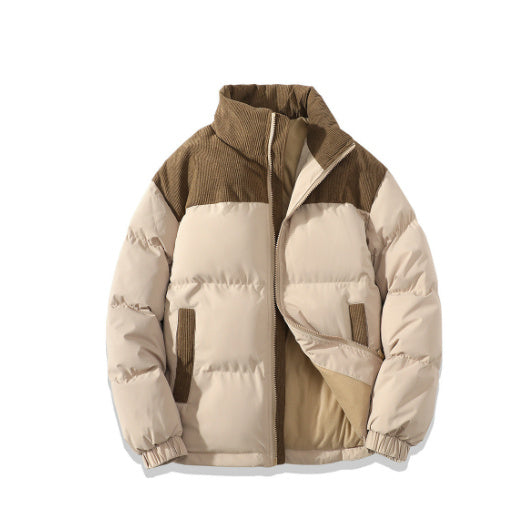 Sixmilude Winter Contrast-colored Coat Cotton Padded Jacket Unisex