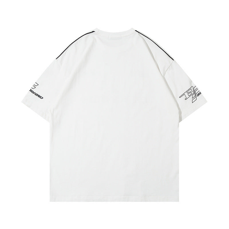 American High Street Graphic Cotton T-Shirt – Casual Streetwear Tee