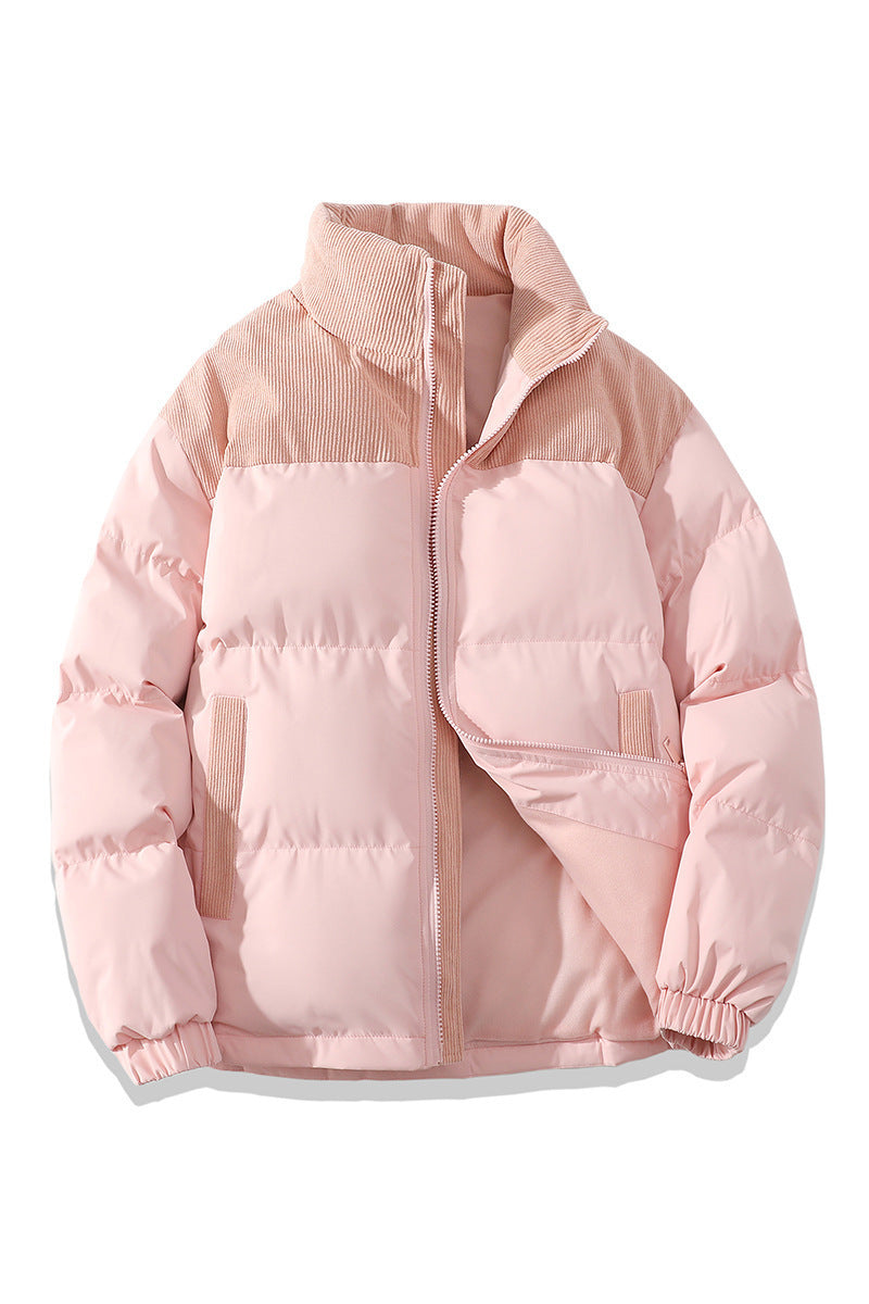 Sixmilude Winter Contrast-colored Coat Cotton Padded Jacket Unisex
