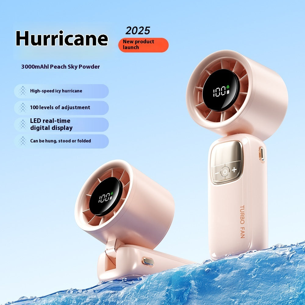 Refrigeration High-speed Handheld Fan Usb Outdoor Portable Folding Mini Fan