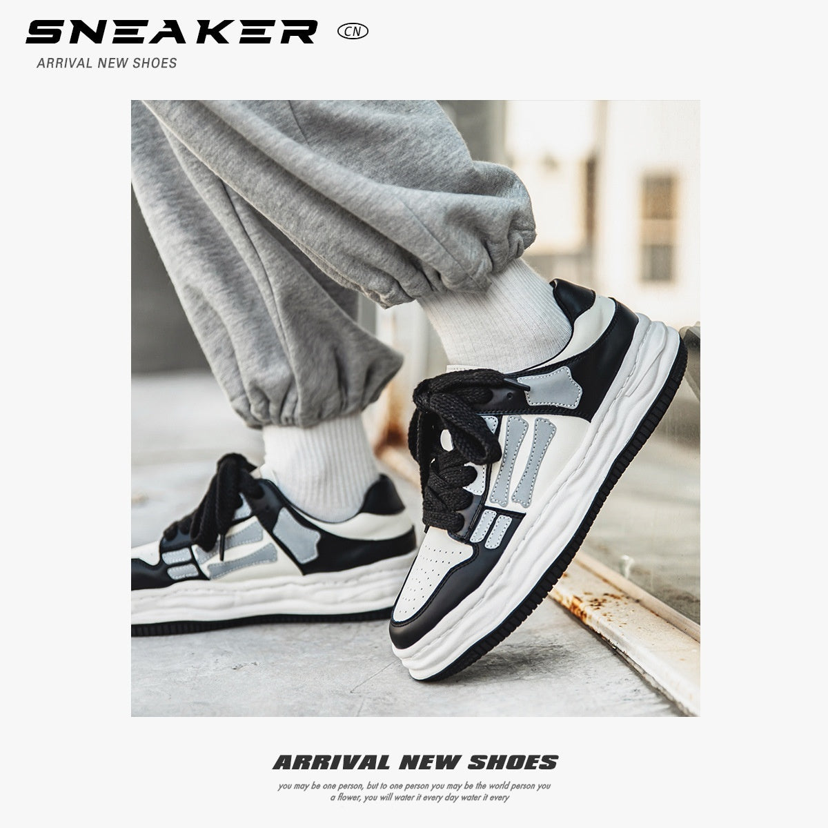 Reflective Bone Retro Sneakers Men