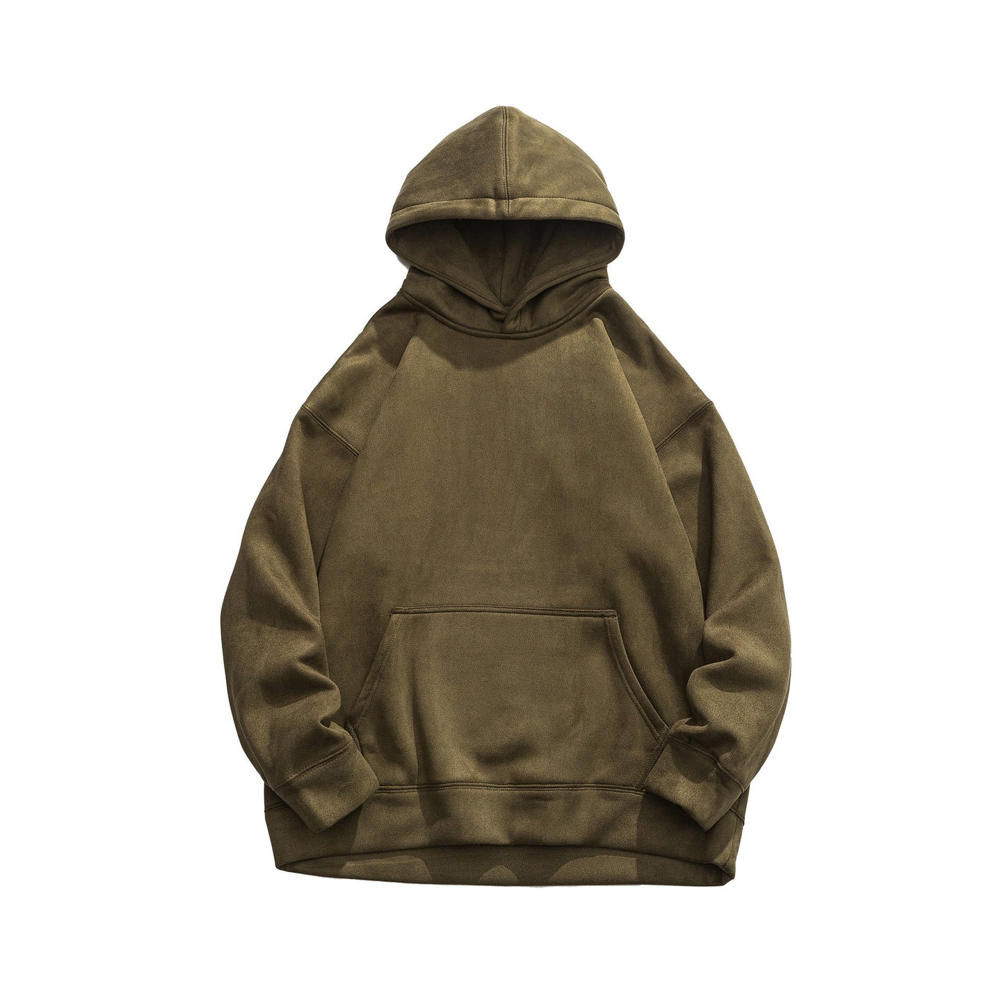 Sixmilude Suede No Hat Rope Hooded Sweater For Men