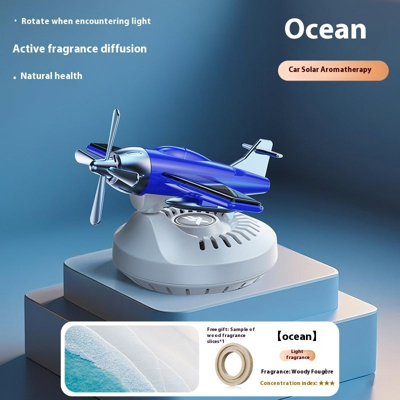 Rotating Solar Power Vehicle Perfume Holder Decoration Ornaments