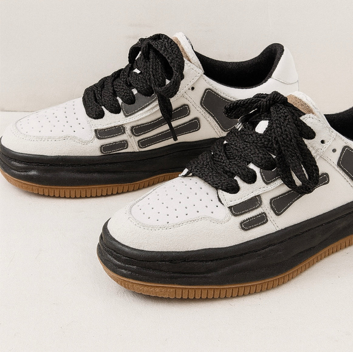 Reflective Bone Retro Sneakers Men