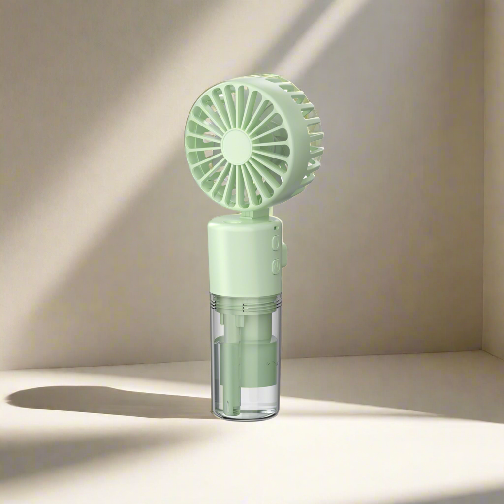 Portable Handheld Spray Fan 4-Speed Water Spray Mist Fan Summer Cooling Artifact USB Charging Summer Supplies Outdoor Mini Fan