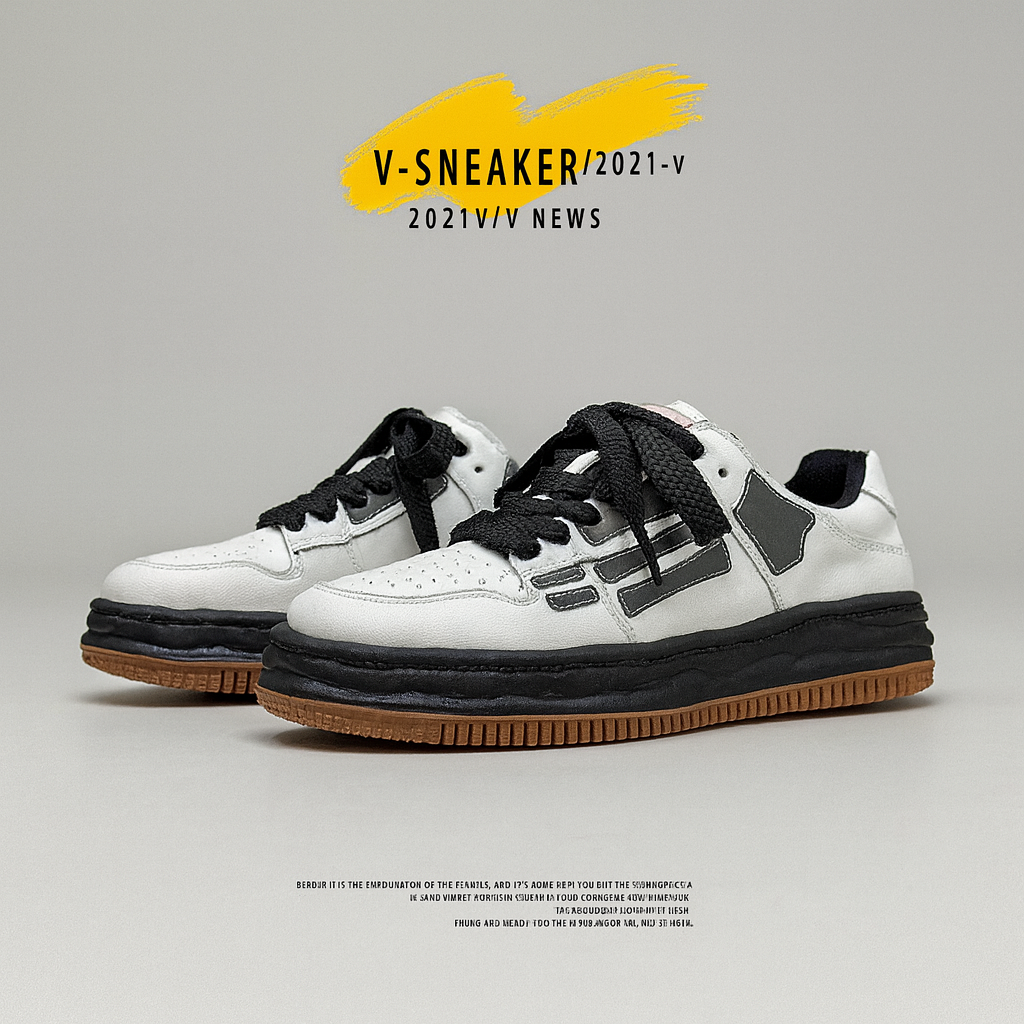 Reflective Bone Retro Sneakers Men