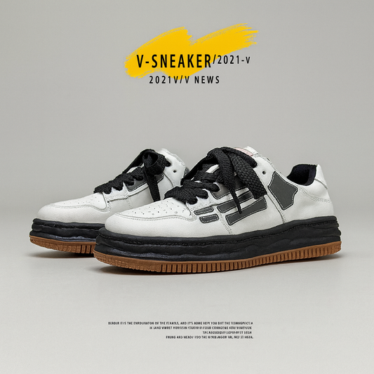Reflective Bone Retro Sneakers Men