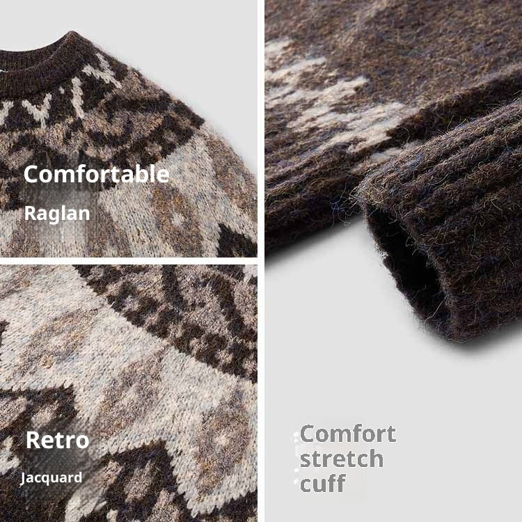 Sixmilude Men’s Jacquard Knit Sweater