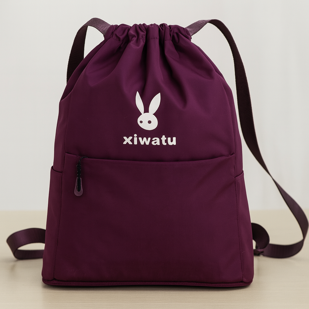 Portable Folding Backpack Sports Fitness Drawstring Leisure Beam