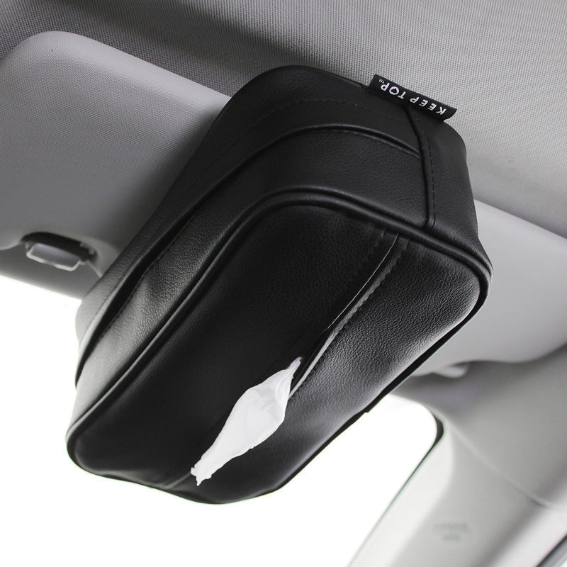 Car PU Hanging Leather Box Car Pumping Paper Bag