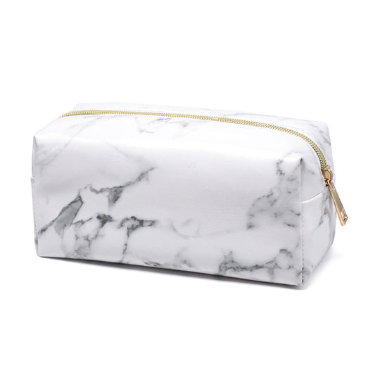 New Marbled White PU Cosmetic Storage Bag