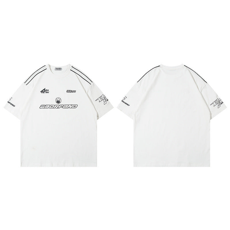 American High Street Graphic Cotton T-Shirt – Casual Streetwear Tee
