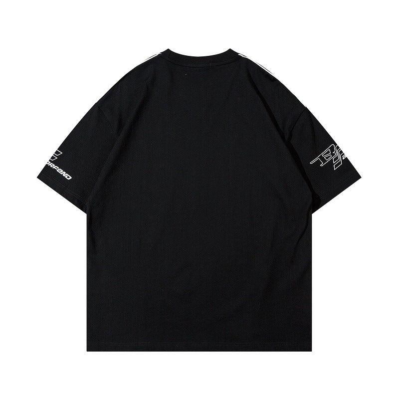 American High Street Graphic Cotton T-Shirt – Casual Streetwear Tee