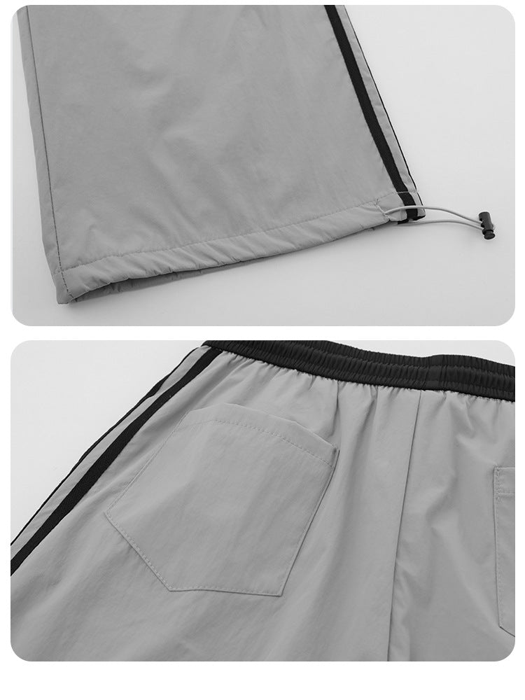 Striped Pants Contrast Color Sports Casual Pants