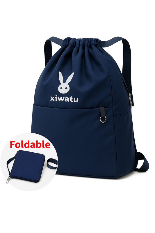 Portable Folding Backpack Sports Fitness Drawstring Leisure Beam