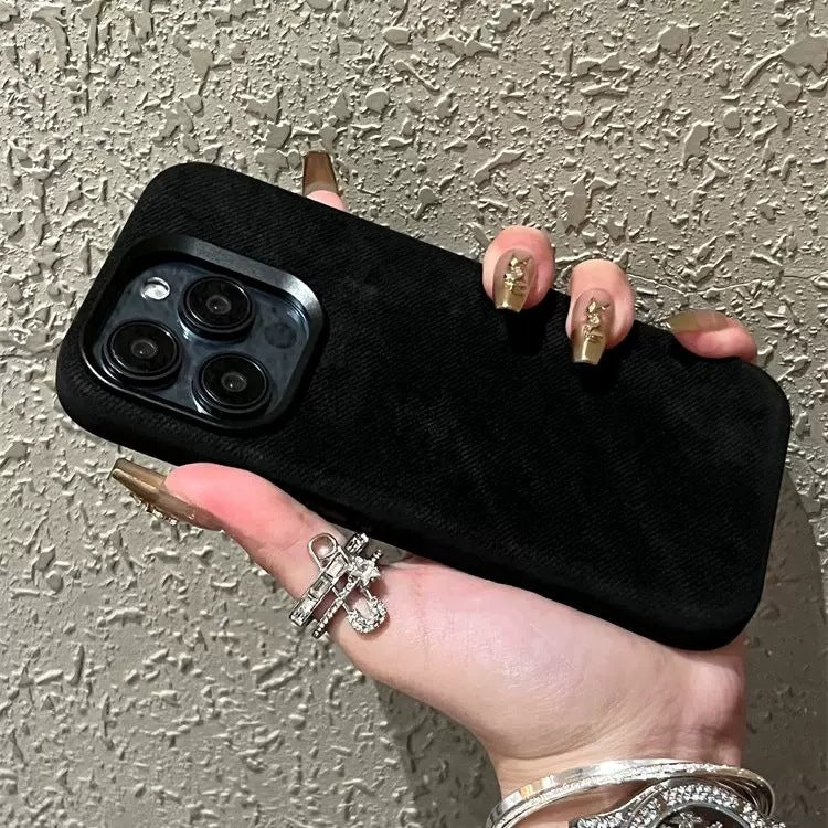 Leather Anti Drop Flannel Phone Case