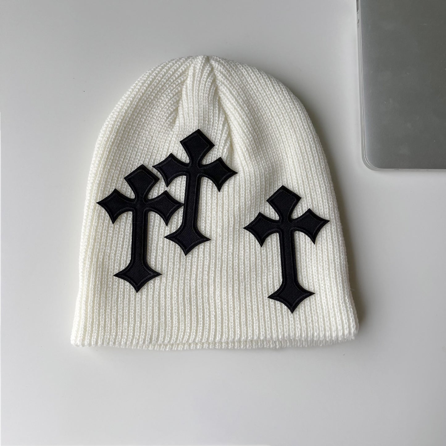 Sixmilude Dark Cross Woolen Cap Loose Pile Style Hat