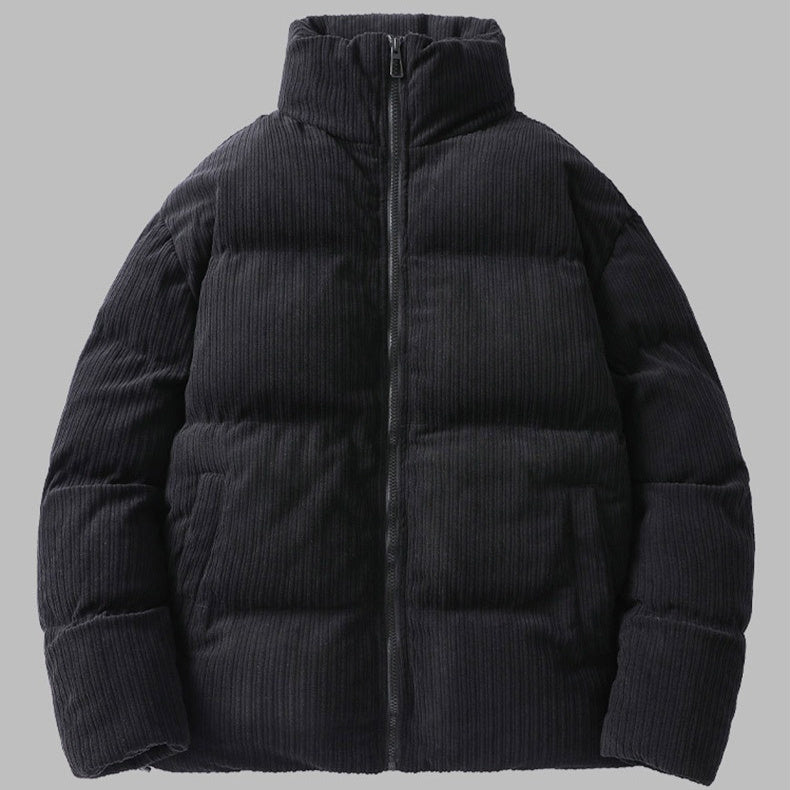 Sixmilude Thickening Stand Collar Casual Loose Cotton Coat