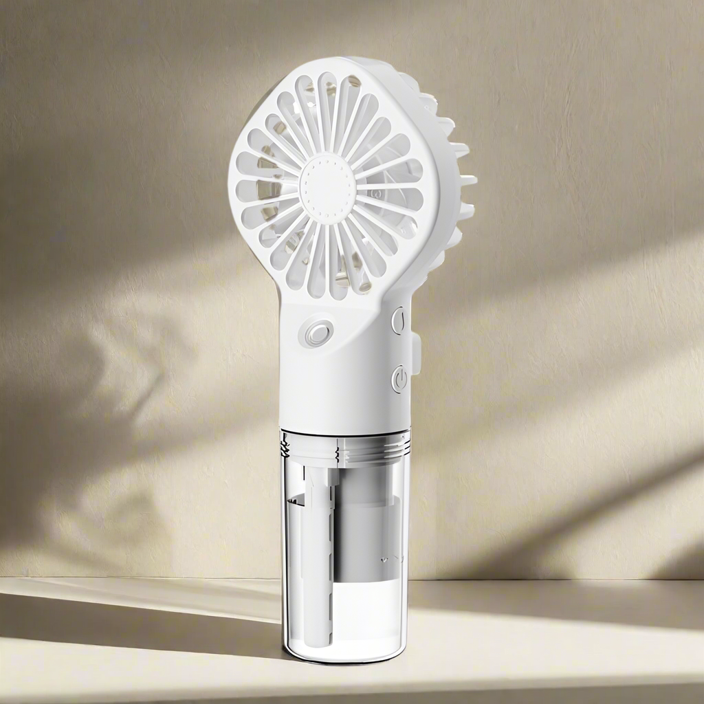 Portable Handheld Spray Fan 4-Speed Water Spray Mist Fan Summer Cooling Artifact USB Charging Summer Supplies Outdoor Mini Fan