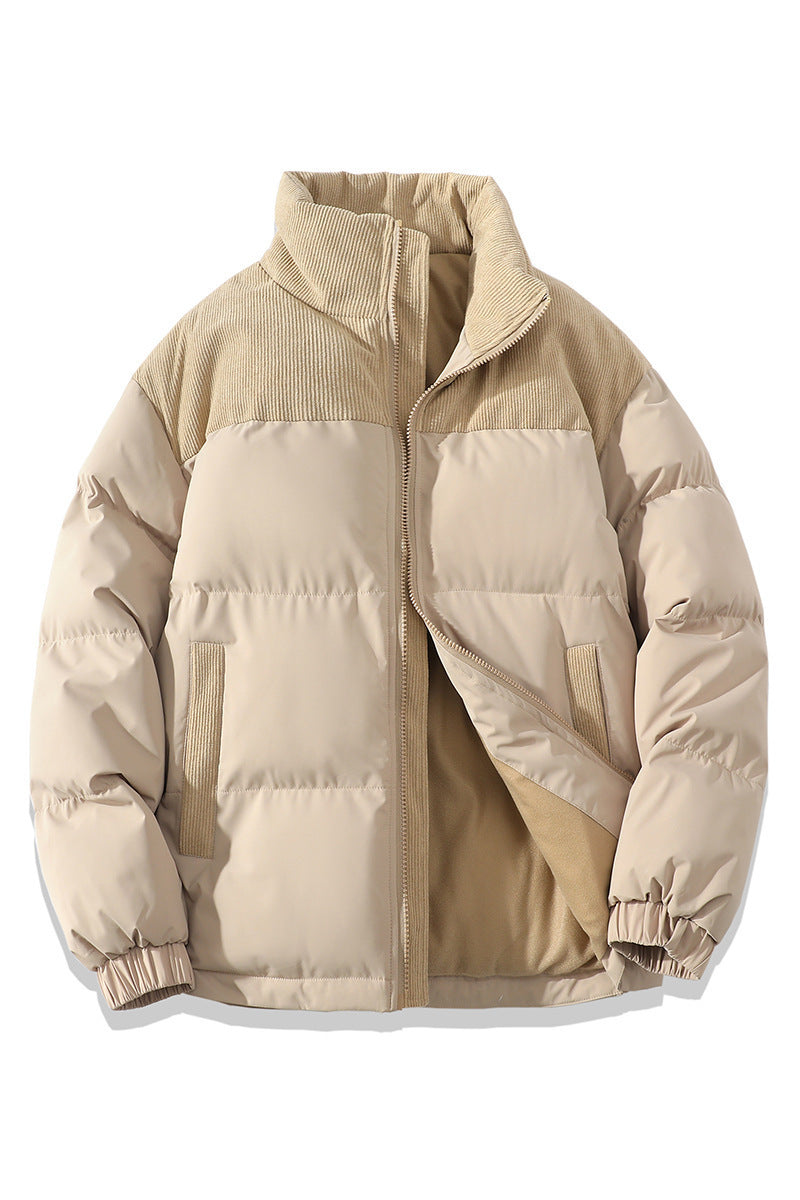Sixmilude Winter Contrast-colored Coat Cotton Padded Jacket Unisex