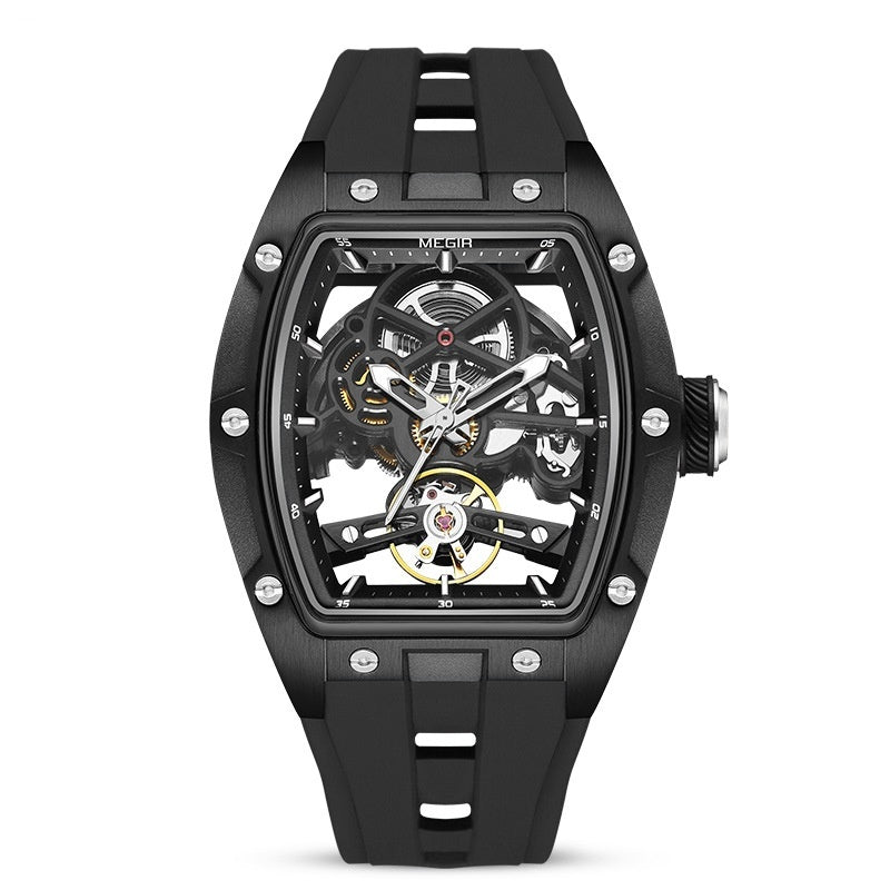 Sixmilude Men’s Skeleton Mechanical Watch – Luxury Hollow Automatic Wristwatch