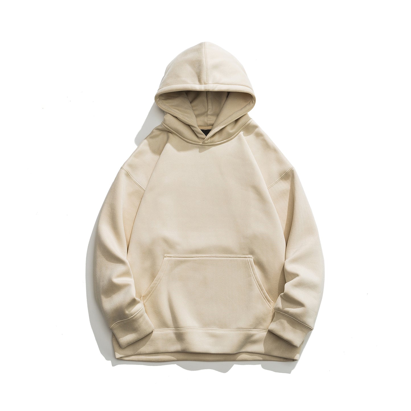 Sixmilude Suede No Hat Rope Hooded Sweater For Men