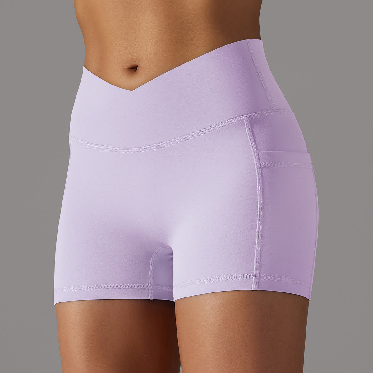 Sixmilude Yoga Shorts With Phone Pocket Design Fitness