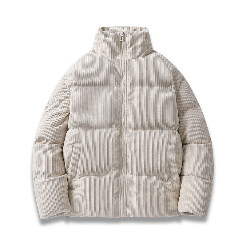 Sixmilude Thickening Stand Collar Casual Loose Cotton Coat